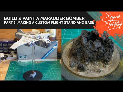 Build & Paint a Marauder Bomber. Part 5: Making a Custom Flight Stand and Base