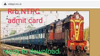 Rrb ntpc admit cards ready