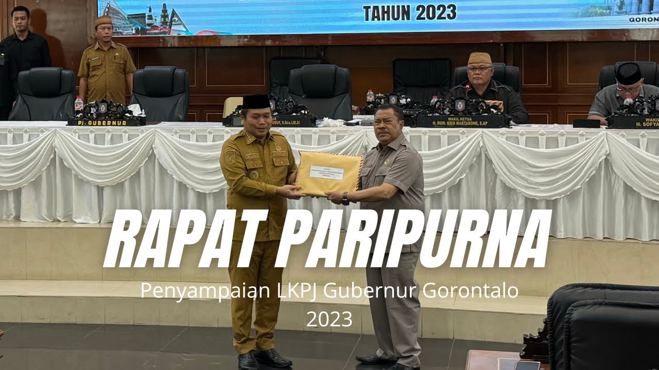 Rapat Paripurna Penyampaian LKPJ Gubernur Gorontalo 2023