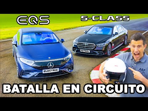 Mercedes EQS vs Clase S: ¡CARRERA EN CIRCUITO, 0-100km/h y 1/4 de milla!