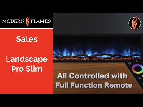 Modern Flames Landscape Pro Slim 96" Built-In Linear Fireplace, Electric (LPS-9614)