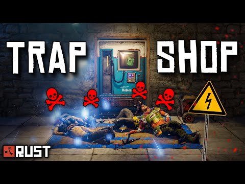 BAITING RICH CLANS into my FAKE SCAM SHOP - Rust Trap Base