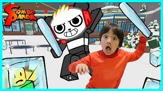 Ryan ToysReview VS. Combo Panda on Roblox! Ice Breaker Epic Game!