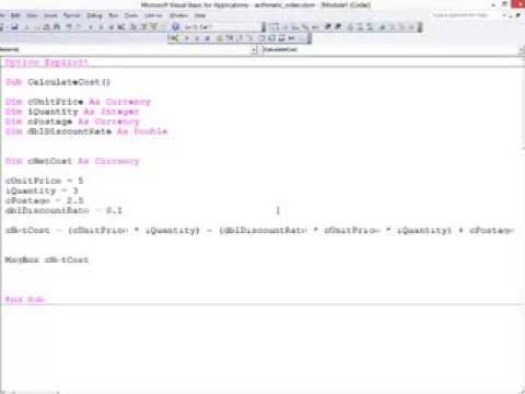 1 Introduction to Programming with VBA The Integrated Development Environment