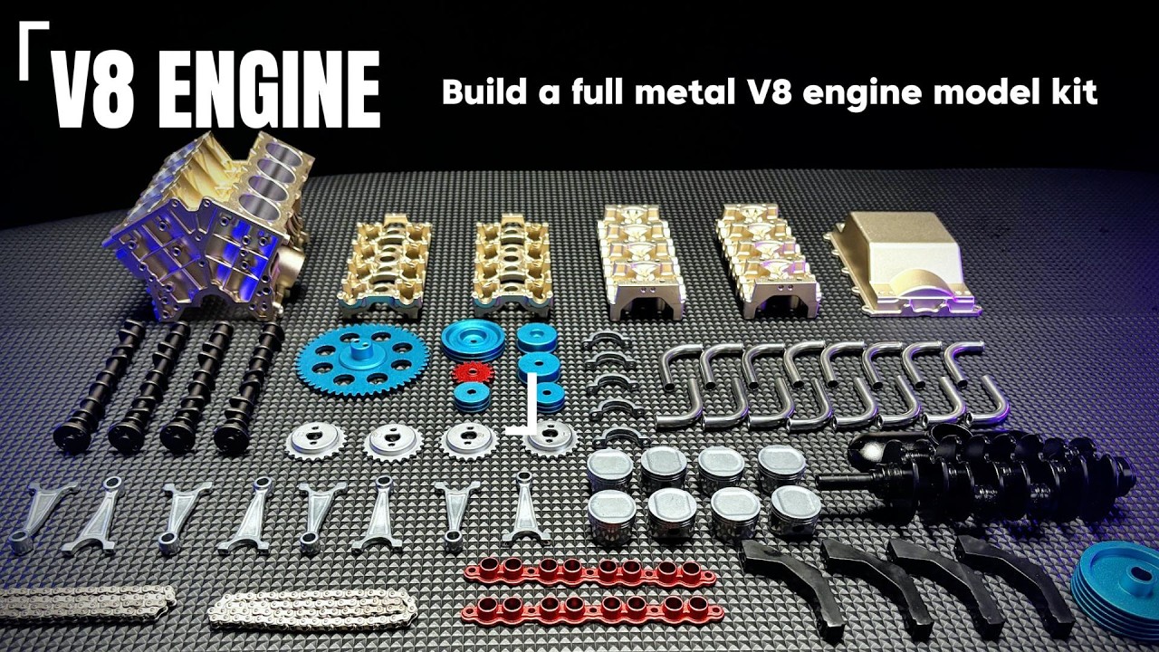 I Built a Working V8 Engine Model (500+ Parts!)