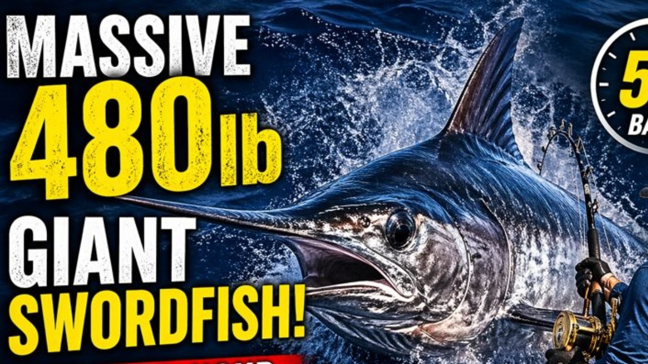MASSIVE 480lb Giant Swordfish! Insane 5-Hour Battle in the Deep Ocean