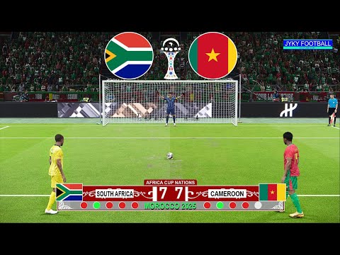 South Africa vs Cameroon Penalty Shootout - 1/8 final Africa Cup of Nations 2025 - eFootball PES 21