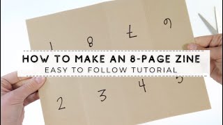 How to Make a Zine, 8-Page Zine from Single Sheet of Paper | Folded Zines, Zinester, DIY Zines