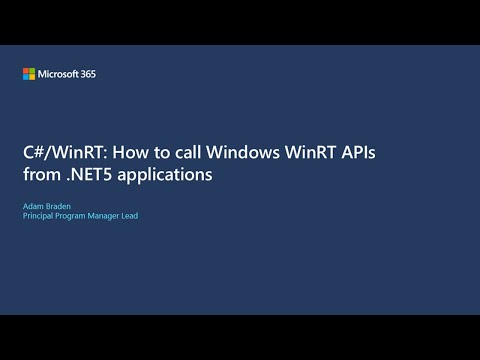CSWinRT How to call Windows WinRT APIs from NET5 applications