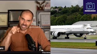 AVIAO DA CIA E DEPARTAMENTO DE ESTADO DOS EUA POUSA EM PORTO ALEGRE E DEPOIS EM SP; EDUARDO FAZ LIVE