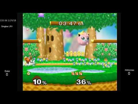 GSS 66 SSBM - Duke (Jigglypuff) vs. Hehemax (Fox) - Melee LR1