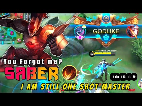 THE FORGOTTEN ASSASSIN SABER | SABER ONE SHOT KILL WITH PERFECT GAMEPLAY & BUILD : MOBILE LEGENDS