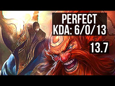 PANTHEON vs GRAGAS (TOP) | 6/0/13, 1.8M mastery, Dominating | KR Master | 13.7