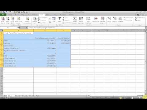 How to Run a Paired Samples t-test in Excel