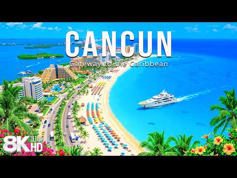 [8K] Cancun 2026 🇲🇽 Turquoise Waters, Tropical Paradise & Majestic Beach Views