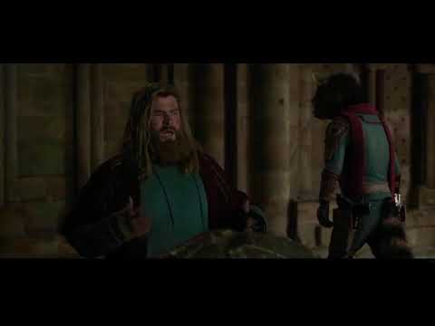Thor Panics Rocket slaps Thor- Avengers: Endgame 2019