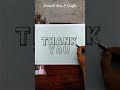 Day-6#Shorts#How to Draw 3D word THANK YOU#Easy 3D word THANK YOU Drawing#short video#Viral