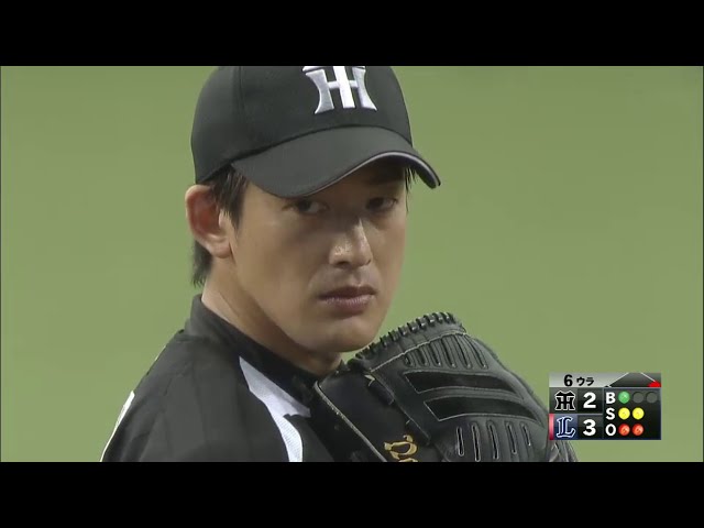 6回裏 タイガース・能見 セ・リーグ新記録となる5試合連続2ケタ奪三振!!  2014/6/14 L-T