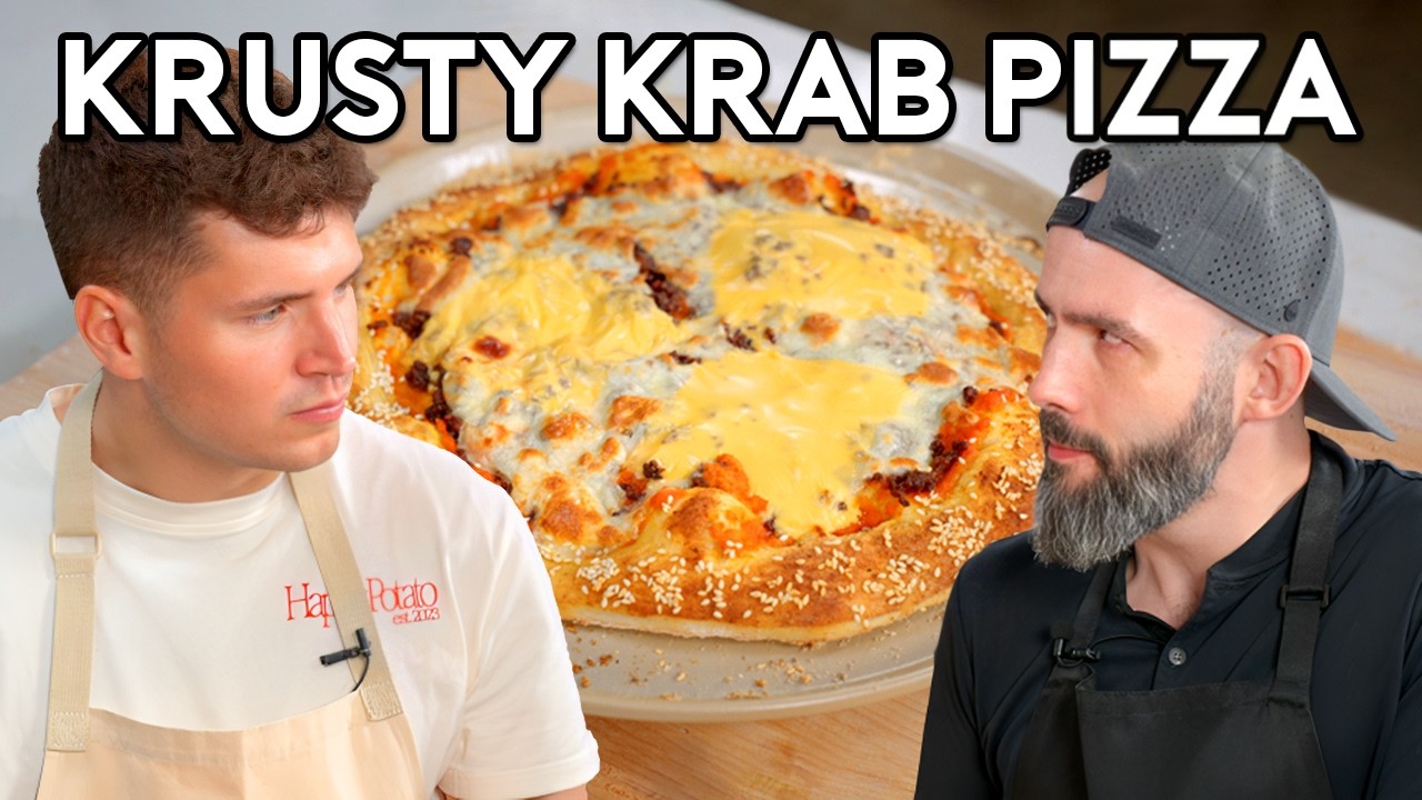 Can We Recreate the Krusty Krab Pizza? Babish vs. @NickDiGiovanni
