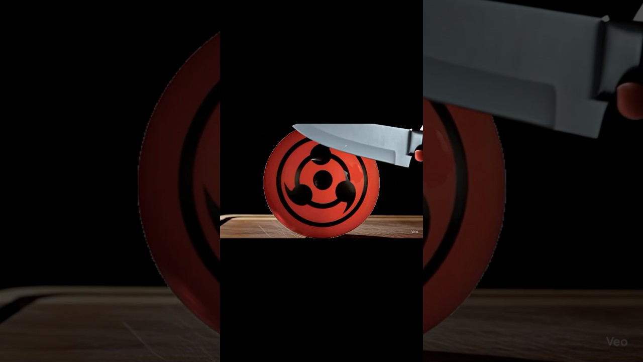 写輪眼を切ってみた #satisfying #oddlysatisfying #asmr #aiasmr #asmrai #veo3 #glassfruit #pokemon