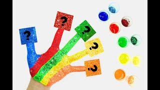 Learn Colors with Hand Painting and Family Nursery Rhyme Song;  Guess Who?