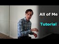 All Of Me Piano Tutorial Michael Buble Cover