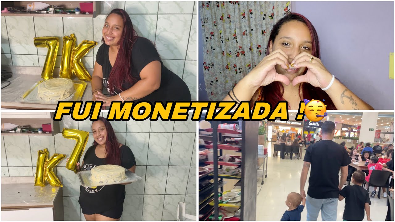 FUI MONETIZADA ! 🥳 - Bolo De 7k - Almoço Com A Família - Fomos Ao Shopping 🥰