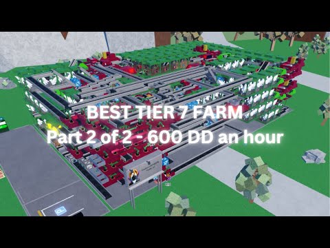 (UPDATED) Best tier 7 farm Part 2 of 2 - 600 DD an hour | Roblox factory simulator