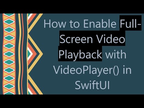 How to Enable Full-Screen Video Playback with VideoPlayer() in SwiftUI