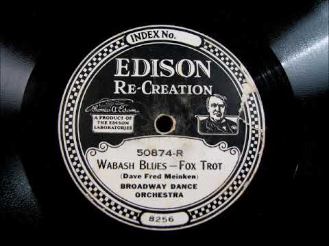 WABASH BLUES by the Broadway Dance Orchestra 1921