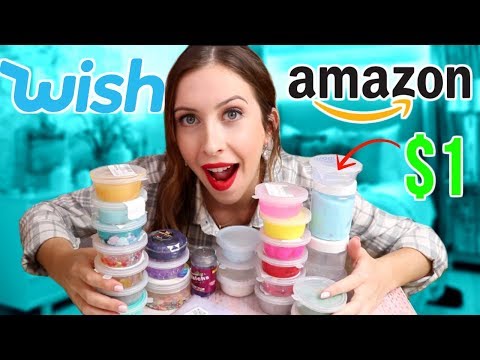 MIXING ALL OF MY $1 WISH AND $1 AMAZON SLIMES! Video