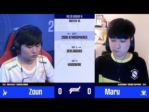 [2022 GSL Season 2] Ro.10 | Группа A | Матч 10: Zoun (P) vs. Maru (T)