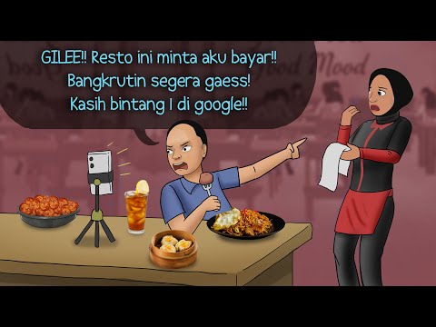 Food Vlogger Lucknut - Hobby Jelekin Resto & Peras 50 jt | kartun Animasi Drama Kuliner