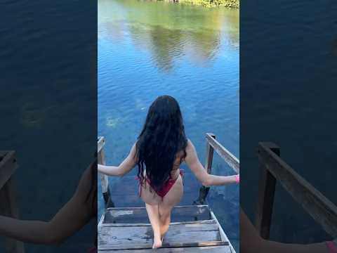 Chegando na lagoa mais bonita do Tocantins.