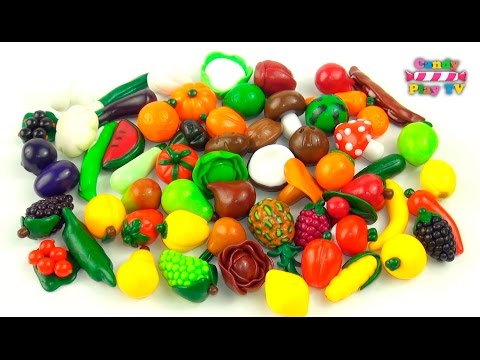 Learn Names of Fruits and Vegetables With Mini Toy | Learn Colors with Fruits and Vegetables Video