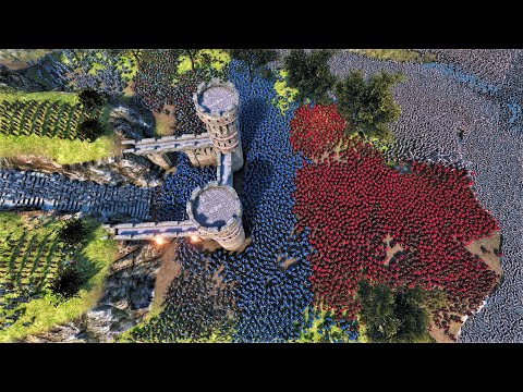 MEDIEVAL ARMY DEFENDS CASTLE FROM GIANT OGRES, ORCS & DWARFS - Ultimate Epic Battle Simulator