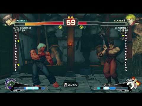 Kiryu Tsukimiya [Guy] vs BenjoMUSH [Ken] SSF4 Japanese Online Ranked Matches - TRUE-HD