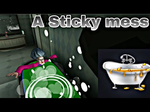 Scary Teacher 3D | miss T's a sticky mess gameplay walkthrough