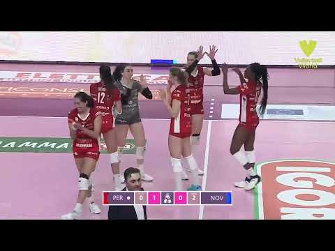Highlights | Igor Volley Novara vs. Bartoccini FortInfissi Perugia 3-0 | 23° giornata 22/23⁣⁣