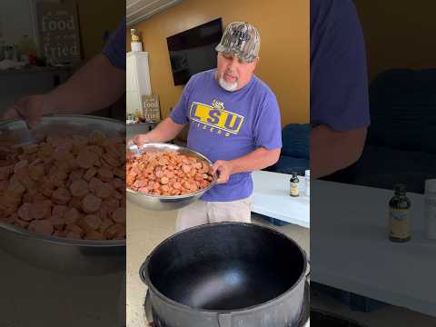 15 Gallon Jambalaya in 1 minute. #louisiana #cooking #food #delicius #jambalaya