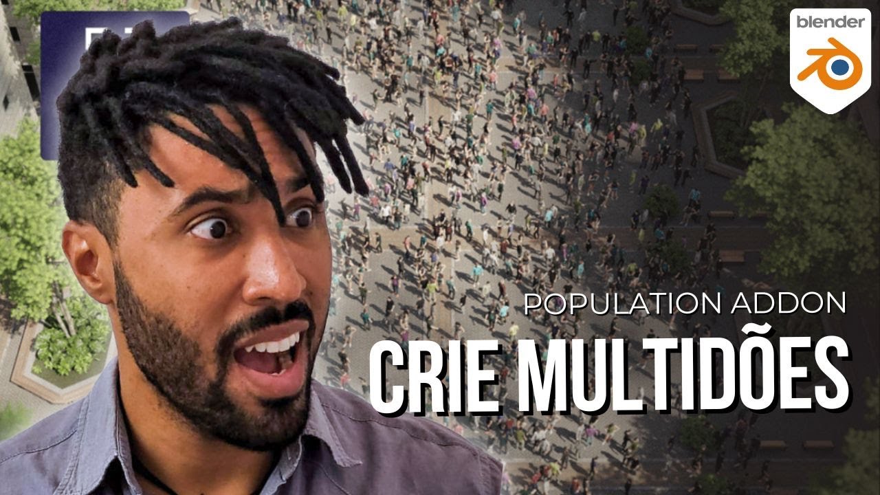 😲Fazendo uma MULTIDÃO no Blender - Population addon