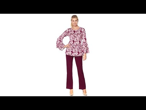 Antthony "Winter Romance" BellSleeve Top and Pant Set