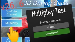 how to play multiplayer in 3d driving class||new update||v26.6