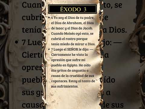Éxodo 3, 6-7 #dios #biblia #versiculodeldia