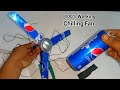 How to make mini chilling fan with pepsi can,DIY