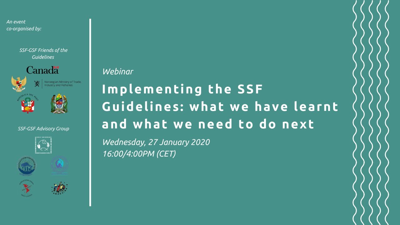 Implementing the SSF Guidelines – What we have learnt and what we need to do next
