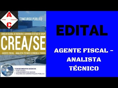 Edital Concurso CREA-SE 2017 - Agente Fiscal e Analista Técnico (Comum a Todos)