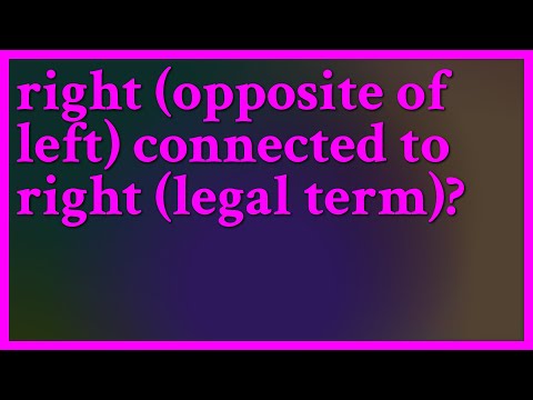 A wiki article covers this topic by mentioning: The Modern English word right derives from Old En...