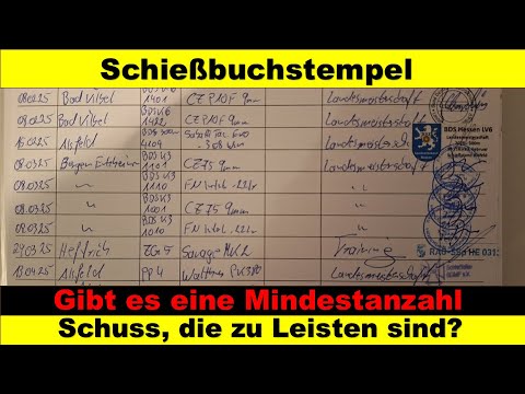 Stempel im Schießbuch - Gibt es eine Mindestschusszahl?