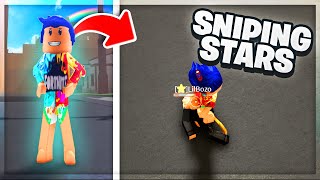 Sniping FAMOUS STARS As A NOOB In Da Hood! ⭐